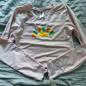 Art Class Soft Pink Long Sleeve Swim Top/rashguard